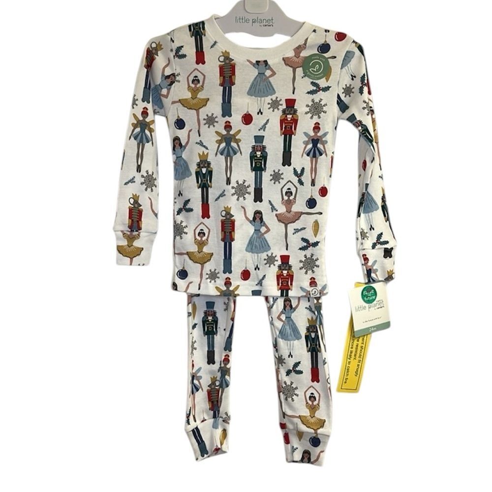 Little Planet by Carter’s Organic Cotton Holiday Nutcracker Pajama Set NEW